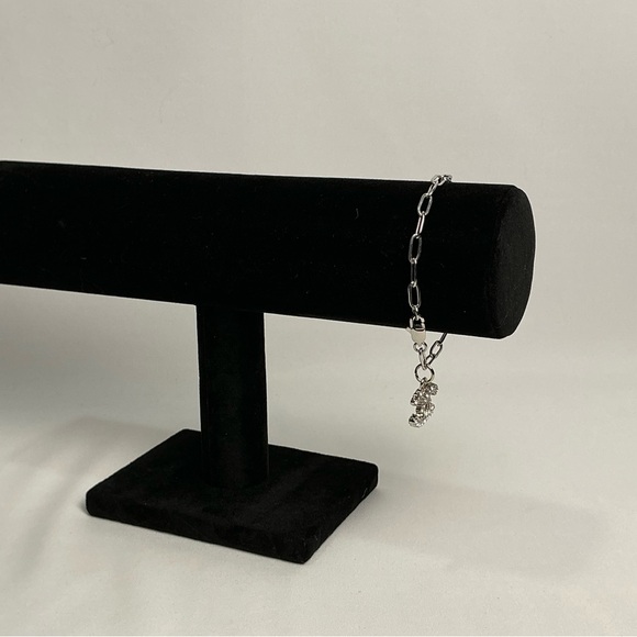 Chanel Silver Bracelet paperclip chain - Picture 5 of 10